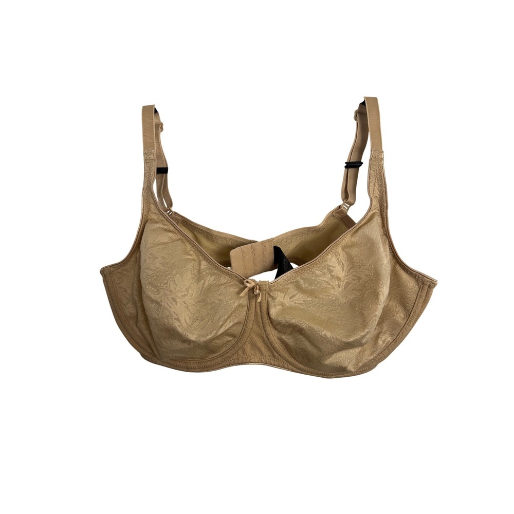 Dominique Intimate Apparel 38B Underwire Bra Beige Floral‎ Jacquard RN 94793